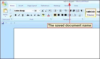 If you want to rename the document, use the Save