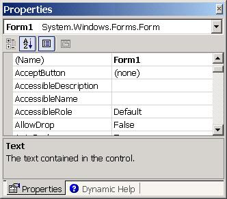 40 Tutorial 2 Welcome Application b) Locate the Properties window. If it is not visible, select View > Properties Window to display the Properties window.