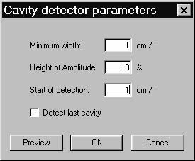 40 IML-RESI F-Series 2.3.3.6 Change cavity parameters... (Additional module) This function serves for subsequently modifying the cavity parameters of the measurement.