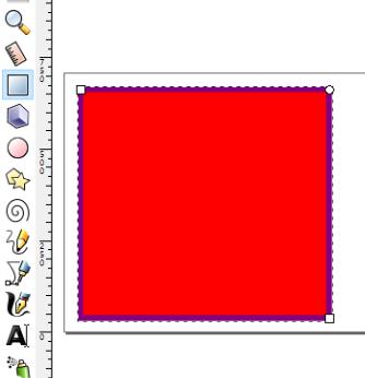 3 First Shape Click on the Create rectangle and squares icon and then drag out a square on the screen by holding the left mouse button. It does not have to be the right shape, size or colour.