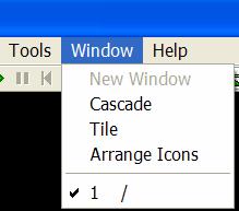 Breeze menus Window menu commands The Window menu offers the following commands, which enable to arrange multiple views of multiple documents in the application window.