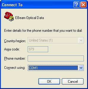 Name the connection EBeam Optical Data.