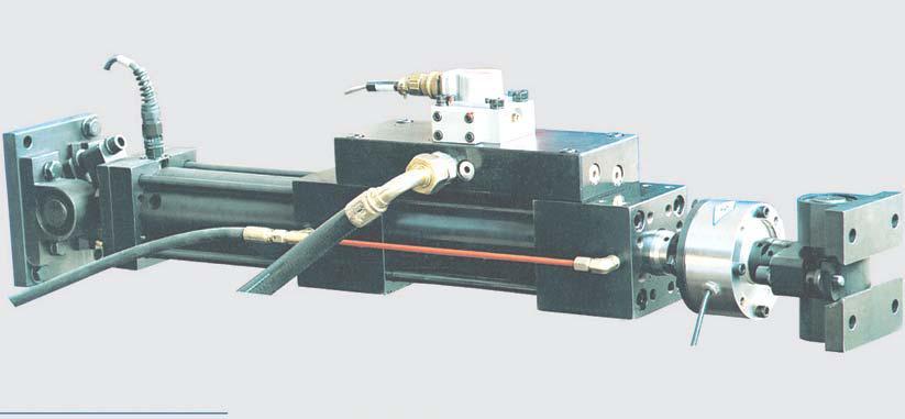 3. Linear servo actuator 1) Module unit design. Its feature is low friction, high response, small exposure inside, and strong anti-lateral load capacity.