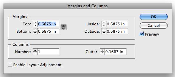 4. ORGANIZING THE DOCUMENT CONT. COLUMN SPECIFICATIONS To insert columns into your document click > Margins and Columns. 1. Enter the number of columns you would like in the Number of Columns 2.