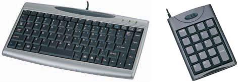 The separate number pad allows flexibility over where it is placed. For example it can be used only when needed (e.g.