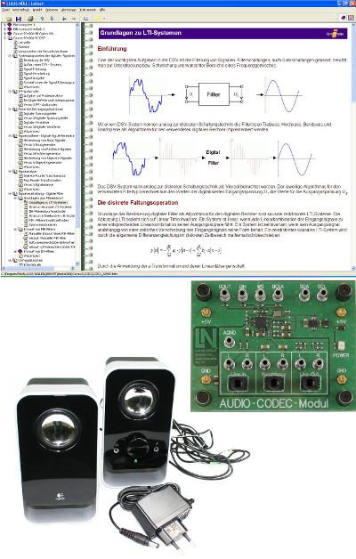 2 Course Digital Signal Processing using microcontroller 32-Bit Arm Cortex-M3 SO4206-9C 1 Includes: I²C audio codec module PC loudspeaker with power supply and cable CD with multimedia course