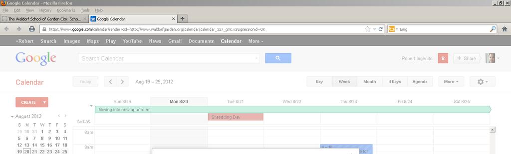 In your external program such as the following Google Calendar example click Yes, add this calendar.