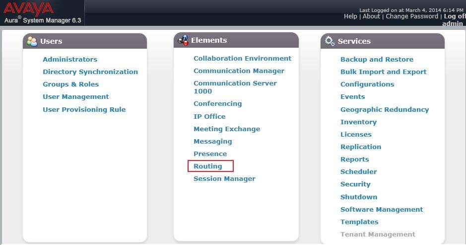 6. Configure Avaya Aura Session Manager This section provides the procedures for configuring Session Manager.