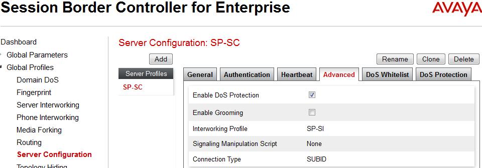 Server Configuration for SP Server Configuration named SP-SC was created for SP. It will be discussed in detail below.