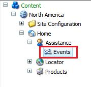 Adding a New Event to a Showroom Step 1: Right click Events Step 2: Click Insert, then Event.