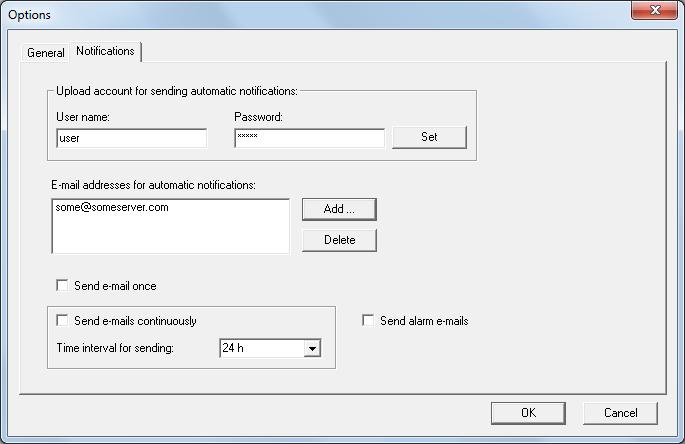 2.1.2. Notifications The following settings configure automatic notification functions.