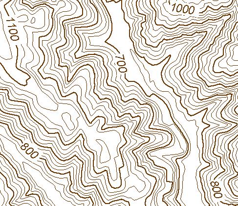 Contour Lines and Labels Contour lines distinguish a topographic map from other types of map.