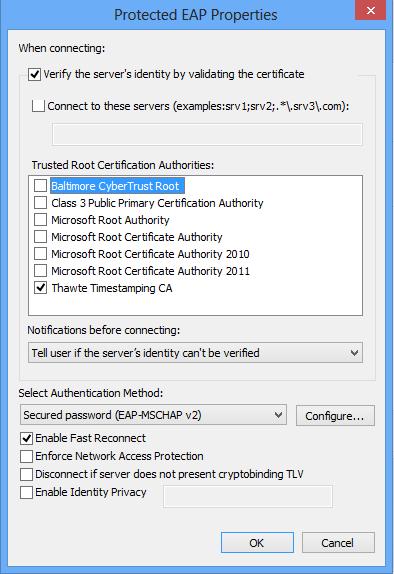 13. Select all Trusted Root Certification authorities that