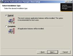 Depending on your SafeNet Authentication Manager configuration, you may be required to select the