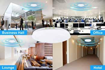 3at PoE PD power scheme, thus making deployment easy and mounting to the ceiling and wall of villa and hotel lobbies, exhibition halls and other large rooms flexible.
