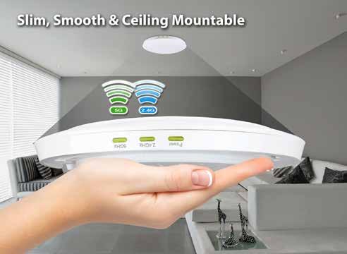 Unique Ceiling Mountable Design Featuring attractive flying saucer appearance and ceiling mount design, the can be firmly installed on the ceiling or the wall, which is easy and convenient in