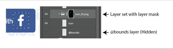 For example, buttons and so on. If you want to align the images of the state when 'default' and ' pressed', you can do it by using a special layer name '@bounds'.