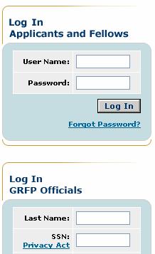 You can view NSF s Privacy Policy by selecting the Privacy Act link at the top of the Register User screen, and on every application section. 7. Select a username and type it in the Username field.
