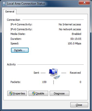 2 Set the IP address of Personal computer to 172.16.127.10. *The IP address can be changed in the following way.