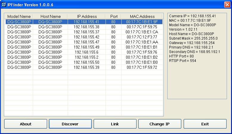 Web Management of the Camera You must know the IP address of IP Camera before you can connect to it.