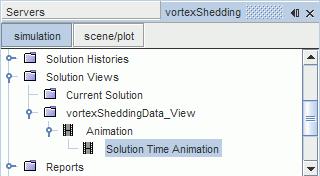 STAR-CCM+ User Guide Solution Recording and Playback: Vortex Shedding 6688 A new node, Solution Time Animation, will appear below the Animation node.
