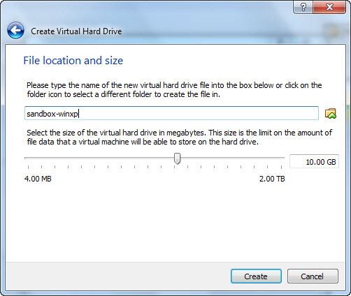 The File location and size screen appears. FIGURE A-8. File Location and Size 11.