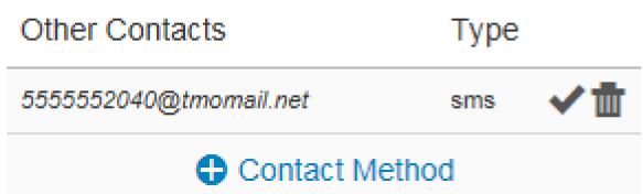 Enter an email address and click Register Email You can also add other methods of contact if you choose.