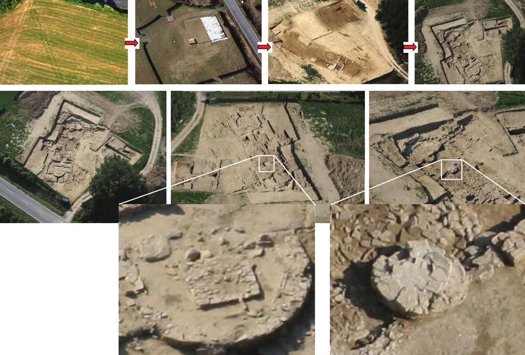 3D Data Acquisition and Processing 39 Fig. 1. The excavation area of Pava (40 x 30 m) near Siena (Italy) from the original inspection through the first excavations to the actual situation.