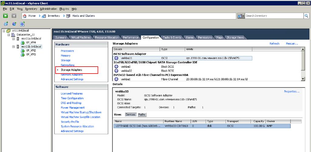 Use Case-Configure iscsi Storage to house virtual machines This next section will create a datastore on an iscsi LUN to place virtual machines.