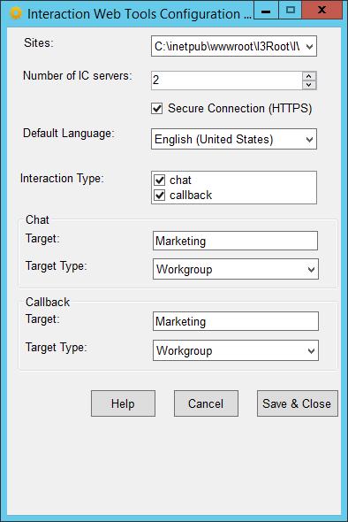 Secure Connection (HTTPS) check box Important: The Enable HTTP and Enable HTTPS setting in Interaction Administrator applies to the web server to CIC server connection