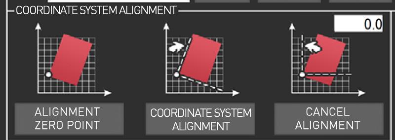 Fig. 4.4. «Выравнивание системы координат» (Coordinate system alignment) screen area Fig. 4.5.