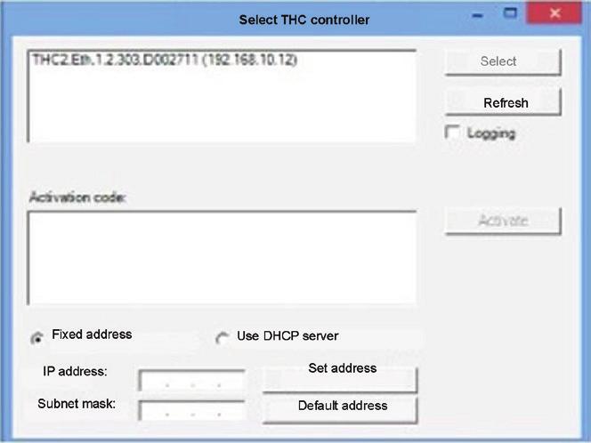 THC controller  screen