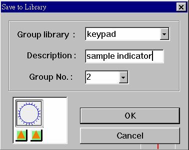 Save to Library Use to select all the candidate objects on the screen. At the [library] menu, select [Group] [Save to library].
