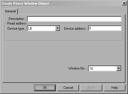 Procedure to place a Direct Window 1. Click Direct Window icon 2.