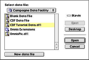 The Browse option allows you to locate the data file you will be importing into. 3. In the Select Data File window locate and double click on CDF Tutorial Data.df1 file.