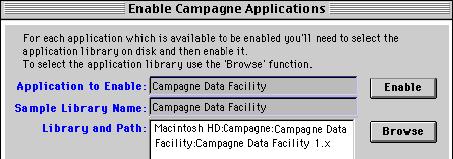 Enabling steps: Windows 95+ 1) From the Start Menu, go to Programs and the Campagne Program Group. Select Campagne Enabler.