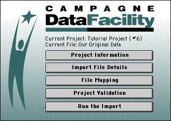 Macintosh: Locate the Campagne Data Facility file in the same location the Blank Data File was found. To start the Campagne Data Facility, double click on this file.