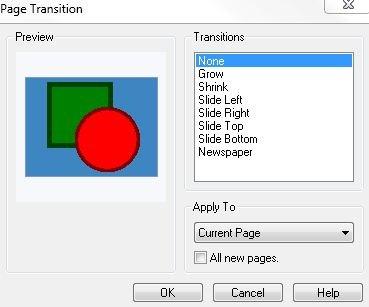 Quick Tips: 16 How to insert page transitions in between slides: 1. Select the Insert menu. Click on Page Transitions. 2. Click on the various types of transitions to preview them. 3.