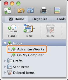 In the folder list, click a folder that contains a message.