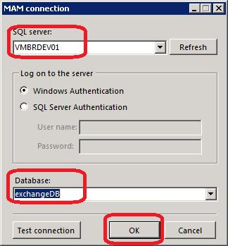 on the Configure button: Select the SQL