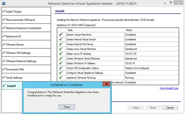 Step 13 Verify that the Virtual Machine Set Up to Operate the Virtual Appliance Meets the Specified Operational Requirements The following is a list of