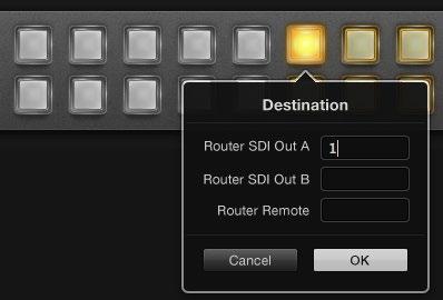 Click on the desired Destination button to configure it.