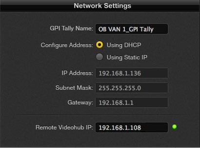 If you do not know the IP address of your Videohub: 1 Connect the Videohub to your computer via USB. 2 Launch the Videohub software and click on Videohub Server Preferences.