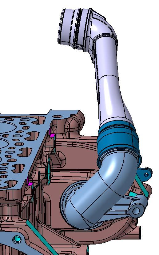 This will generate an inhomogeneous/non-uniform inlet flow at the water pump entry This might reduce the water-pump