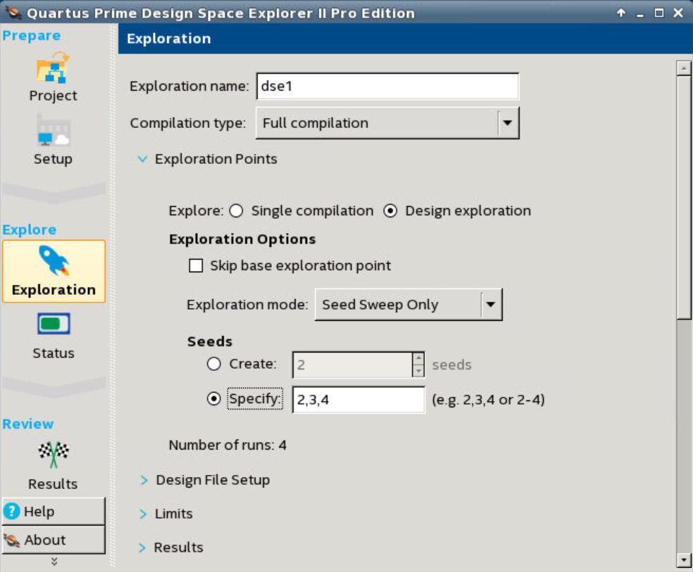 1 Figure 15. Exploration Points in Exploration Tab Exploration Points 4. To configure parallelism, click Advanced. Specify the following settings: Table 8.