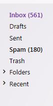 Other Folders Most email accounts have different default folders to help you organize your emails, such as: Draft: This folder holds emails that you have started typing but have not sent.