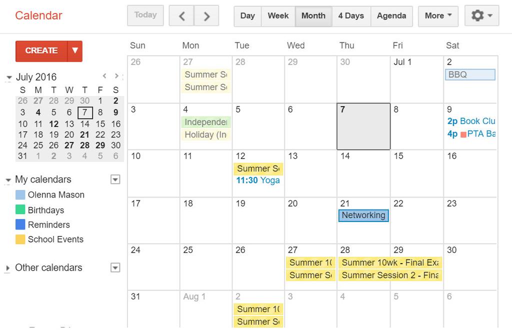 Sharing calendars You can share your calendar with