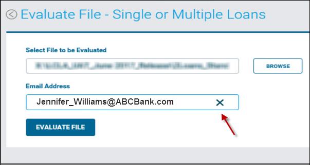 The email address associated with the User ID you used to log into Loan Closing Advisor will default in the Email