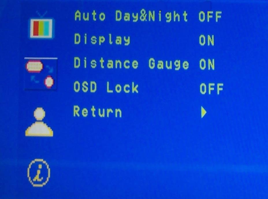 Saturation Provide adjustment for the light intensity level of TFT display. Setting value from 0 ~ 100. Default value is 50.