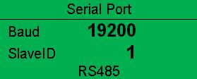 Viewing The Instrument Pages 4.8.6 RS485 SERIAL PORT This section is included to give information about the currently selected serial port and external modem (if connected).